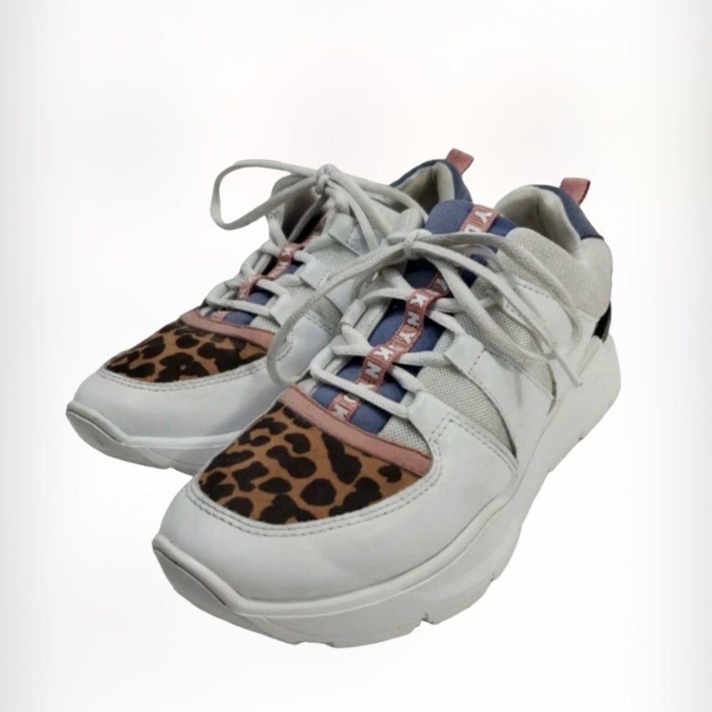 Dkny Women’s Wes Lace-Up Sneakers Animal Print Size 9M